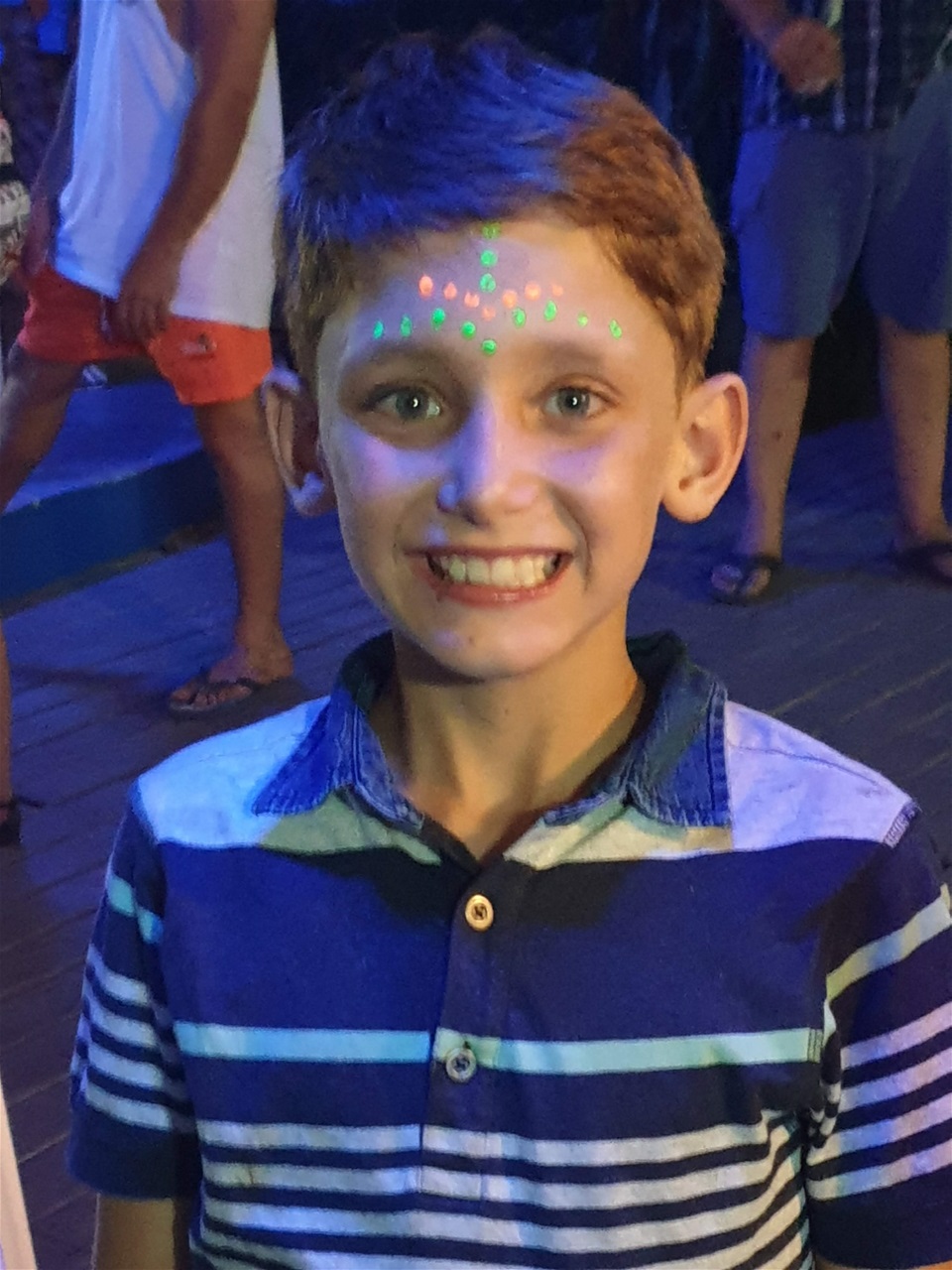 His first New Year's Eve party until after 00:00